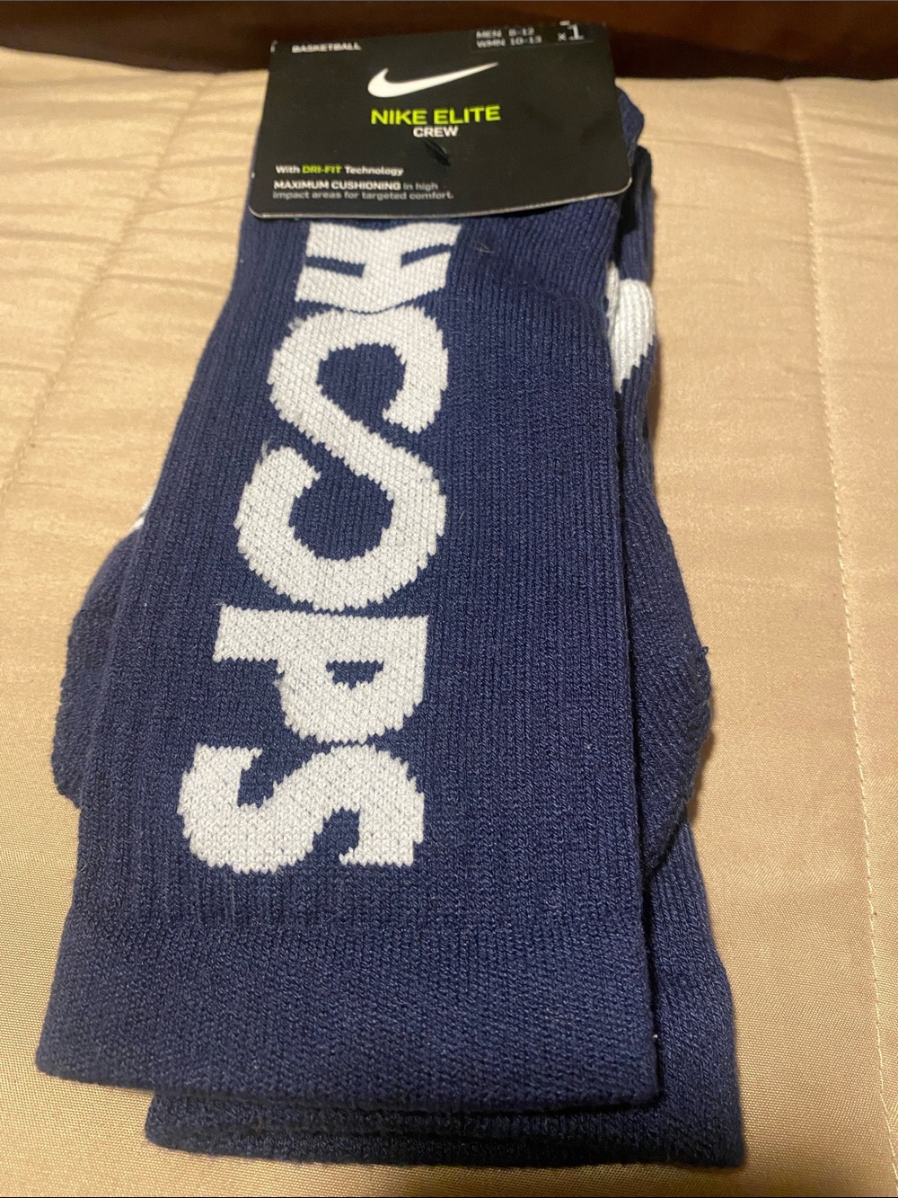 Nike Elite Crew Socks - Navy and White
